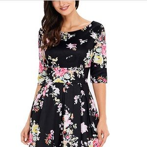 Women’s 3/4 Sleeve Vintage-Style Dress
